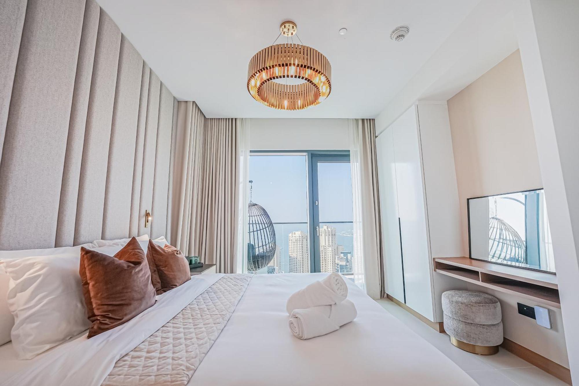Modern 2Br High Floor Haven In Vida Dubai Marina Exterior foto