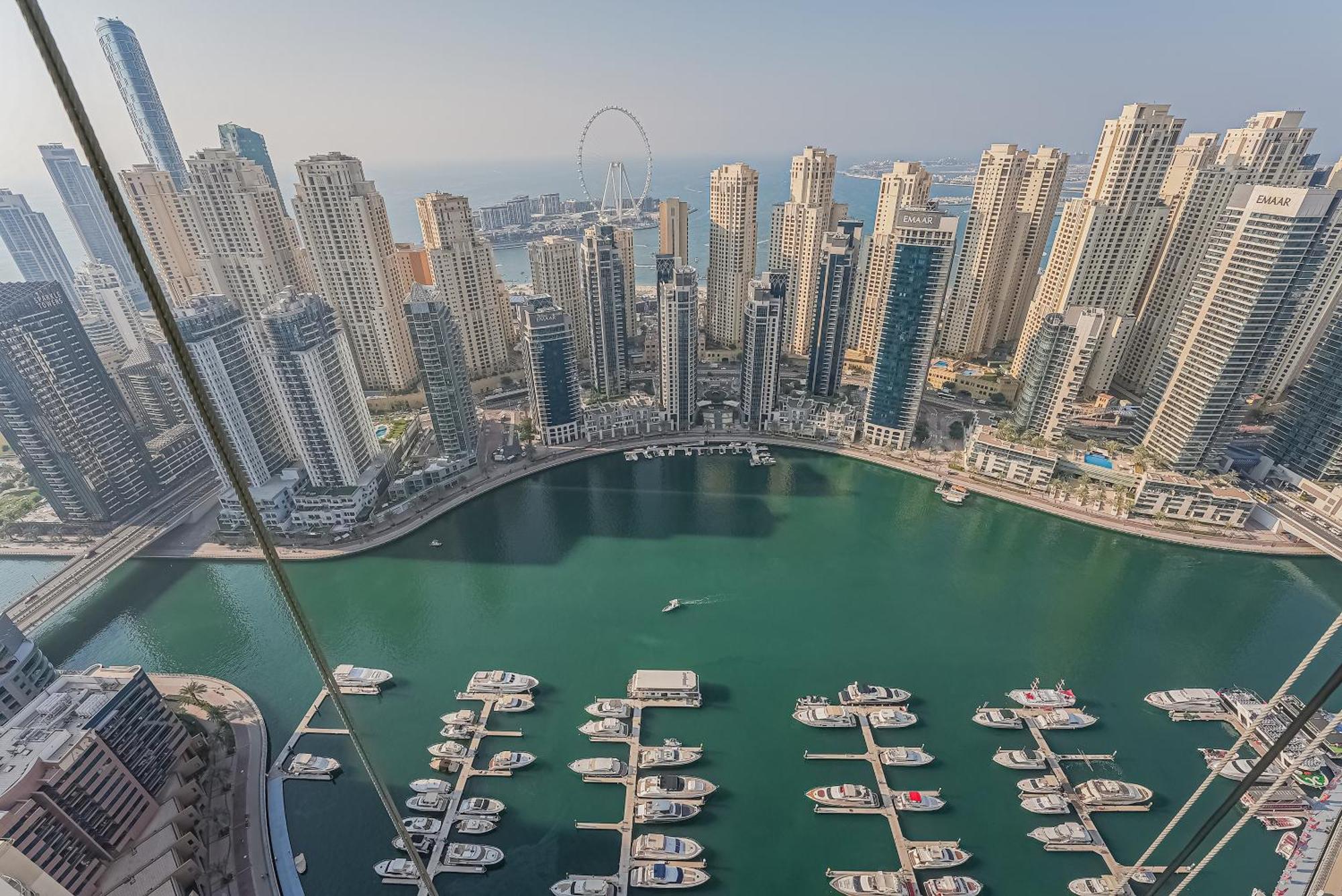 Modern 2Br High Floor Haven In Vida Dubai Marina Exterior foto