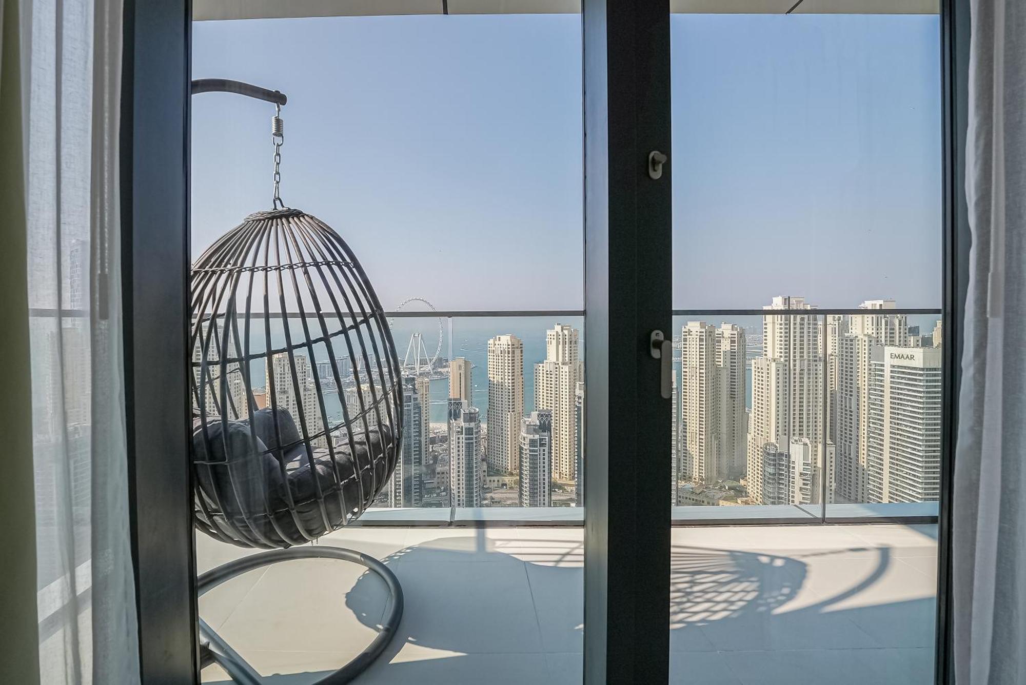 Modern 2Br High Floor Haven In Vida Dubai Marina Exterior foto