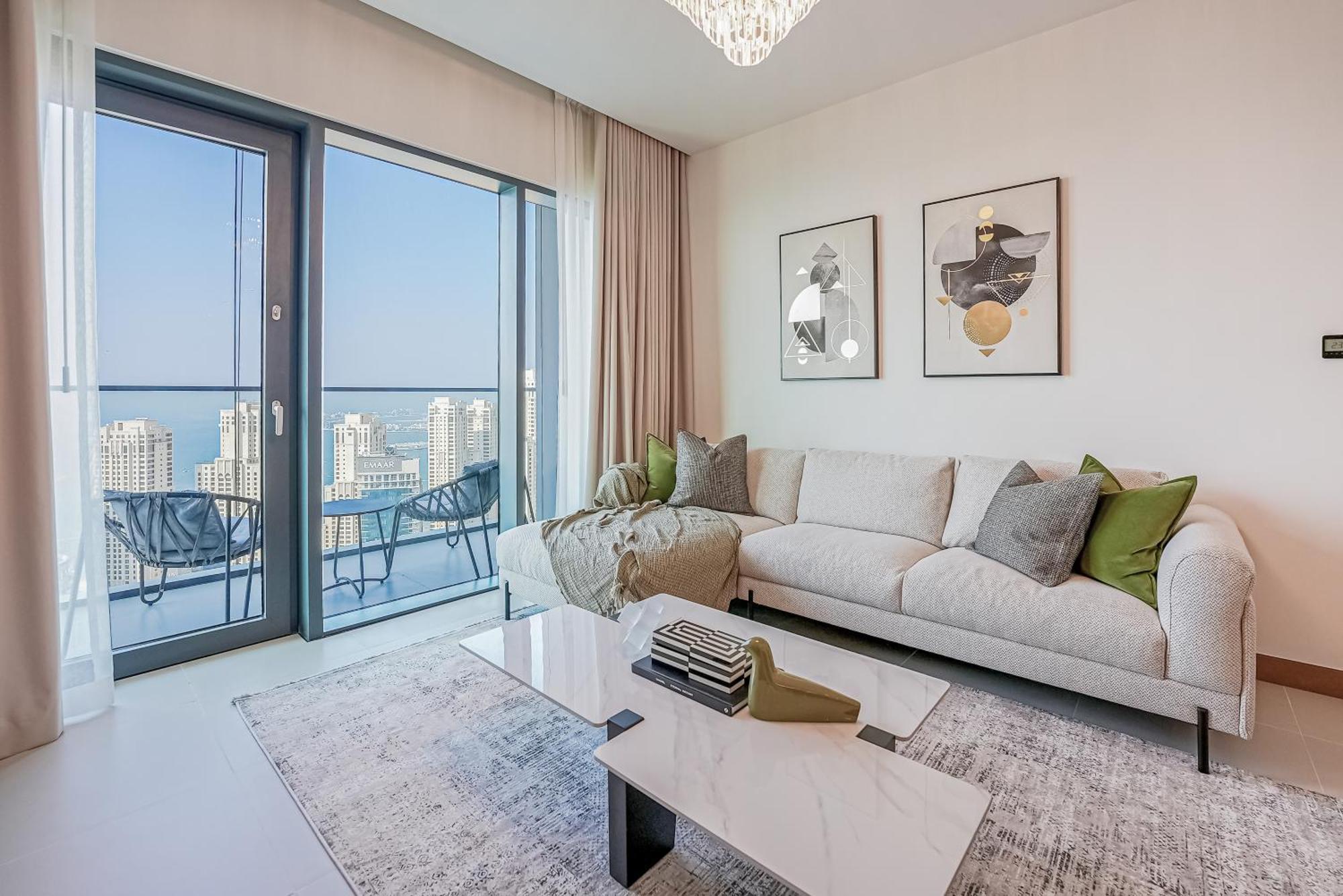 Modern 2Br High Floor Haven In Vida Dubai Marina Exterior foto